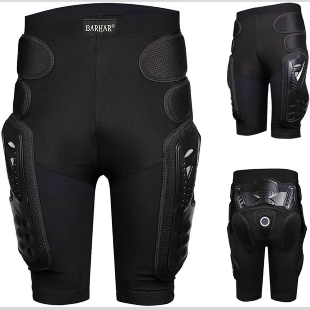 Barbar Men's Motorsports, Ski, Sports, Hockey Black Protective Shorts Medium EUC